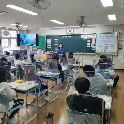 인천의 인주초등학교에 푸른바다교실이 열렸어요!